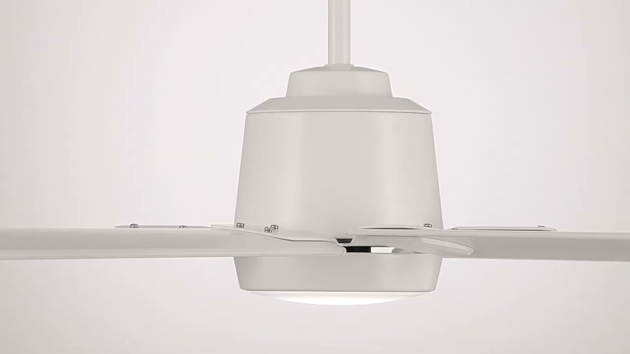Video1 of 84" Casa Vieja Airbender Matte White LED Ceiling Fan with Remote