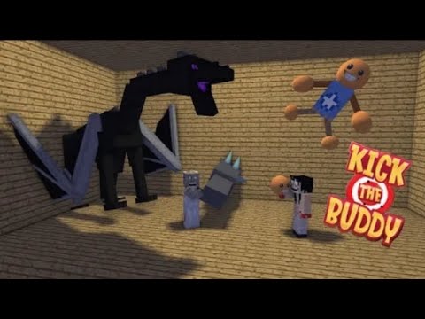 Monster School: KICK THE BUDDY CHALLENGE - Minecraft Animation