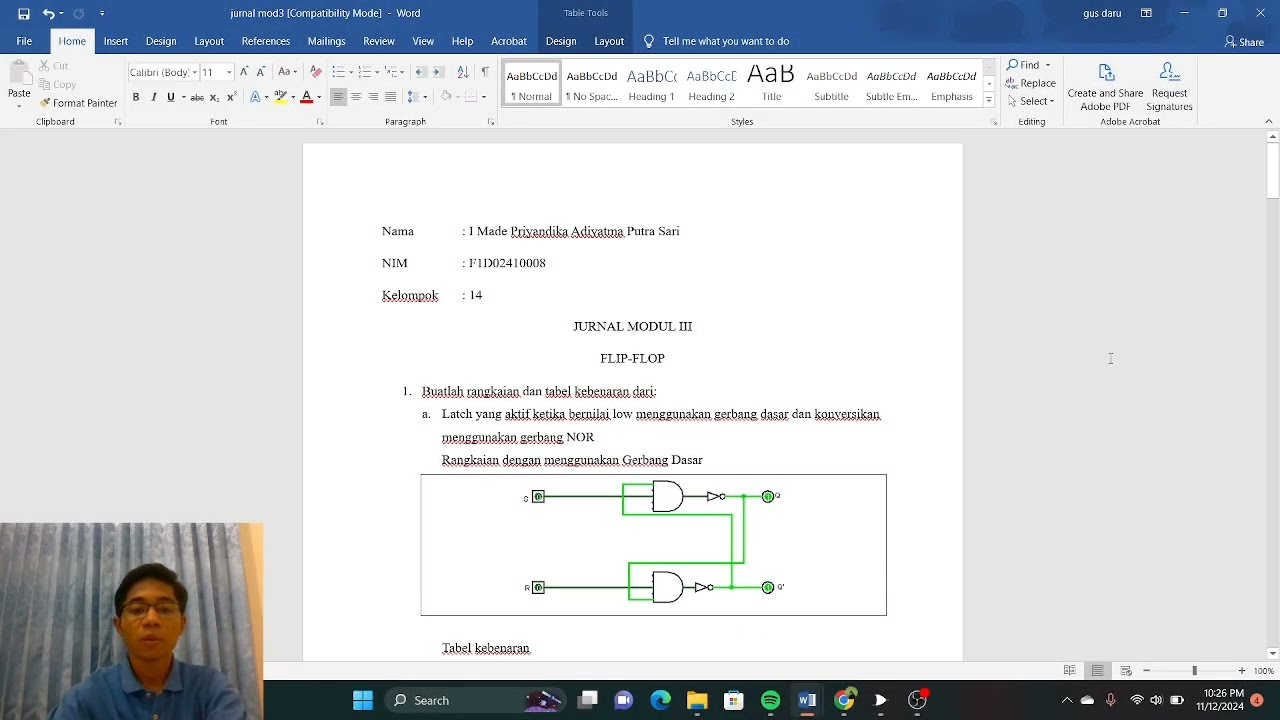 Tugas Responsi Modul 3 Flip-Flop