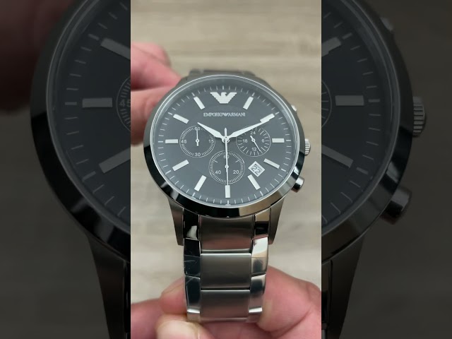 Vídeo relacionado con Emporio Armani Watch For Men, Quartz 3 Sub dial Chronograph Movement and 43mm Case Size with Stainless Steel Strap