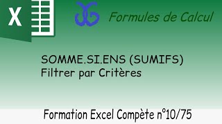 Fonction SOMME.SI.ENS dans Excel