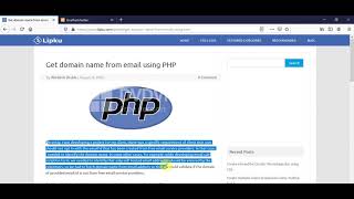 How to get domain name from email using PHP