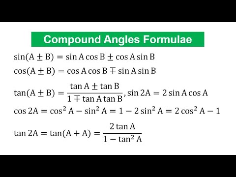 Trig|Compound Angles Formulae - Lesson 11