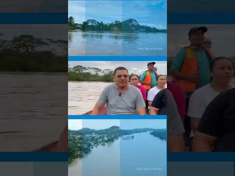 Nicaragua, El Rama Inundada por Huracán Julia, Río Escondido desbordado