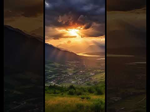 Valley of Dreams: Where Mountains Embrace the Sea in Sunset Splendor. Join the family! Subscribe now