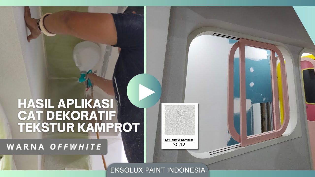 Finishing Cat Dinding Kamprot | Cat Kamprot Warna Offwhite dalam Proses Finishing