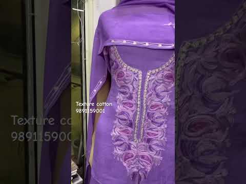 Today’s summer special cotton handwork with chiffon duppatta 💐beautiful colour and design ₹2450/-☎️