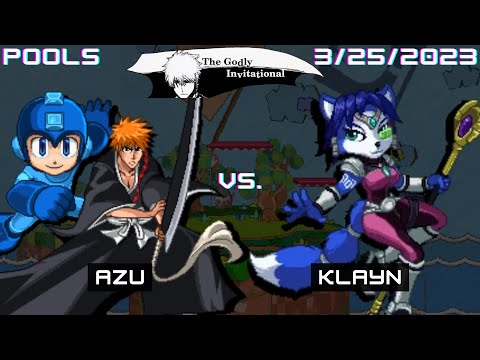 Azu (Ichigo, Mega Man) vs. KlaYn (Krystal) - SSF2 Pools - The Godly Invitational