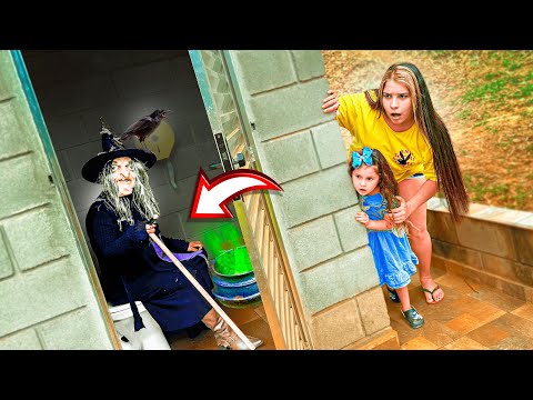 My little sister and I caught the wicked witch near the condominium lake.