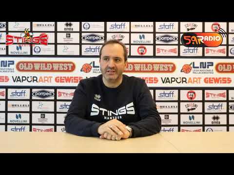 Pre-partita Tramec Cento - Staff Mantova con coach Di Carlo e Bonacini