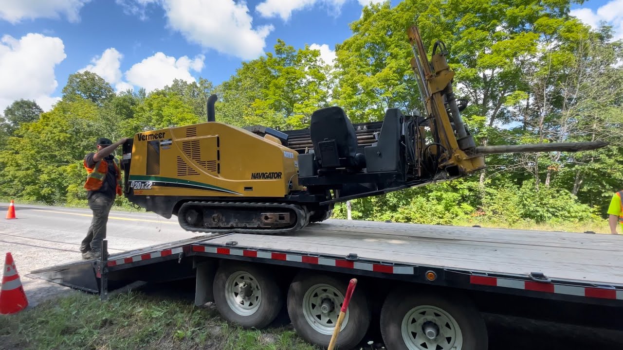A day of directional drilling for fiberoptic internet