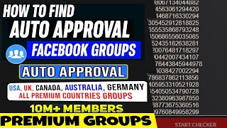 How to Find Facebook Auto Approval Groups 2026: Extract Group IDs From