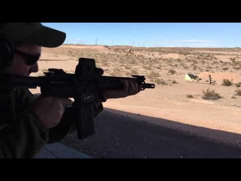 LMT Defense LM8PDW556/LM8PDW300 PDW Tactical AR SBR Being Fired at SHOT Show 2016 Industry Day