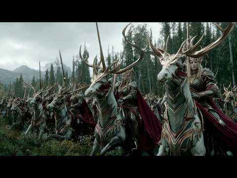 Defense of the forest! 3,600,000 warriors of ISENGARD VS 1,700,000 ELVES! Who will win? [4k]