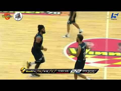 Diven Scott Points in Hapoel Eilat vs. Maccabi Ashdod