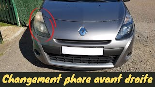 Remplacement d'un phare ternis sur une Clio 3 phase 2