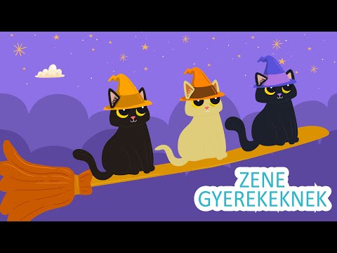 Hét Cica - Halloweeni Gyerekdal | Zene Gyerekeknek
