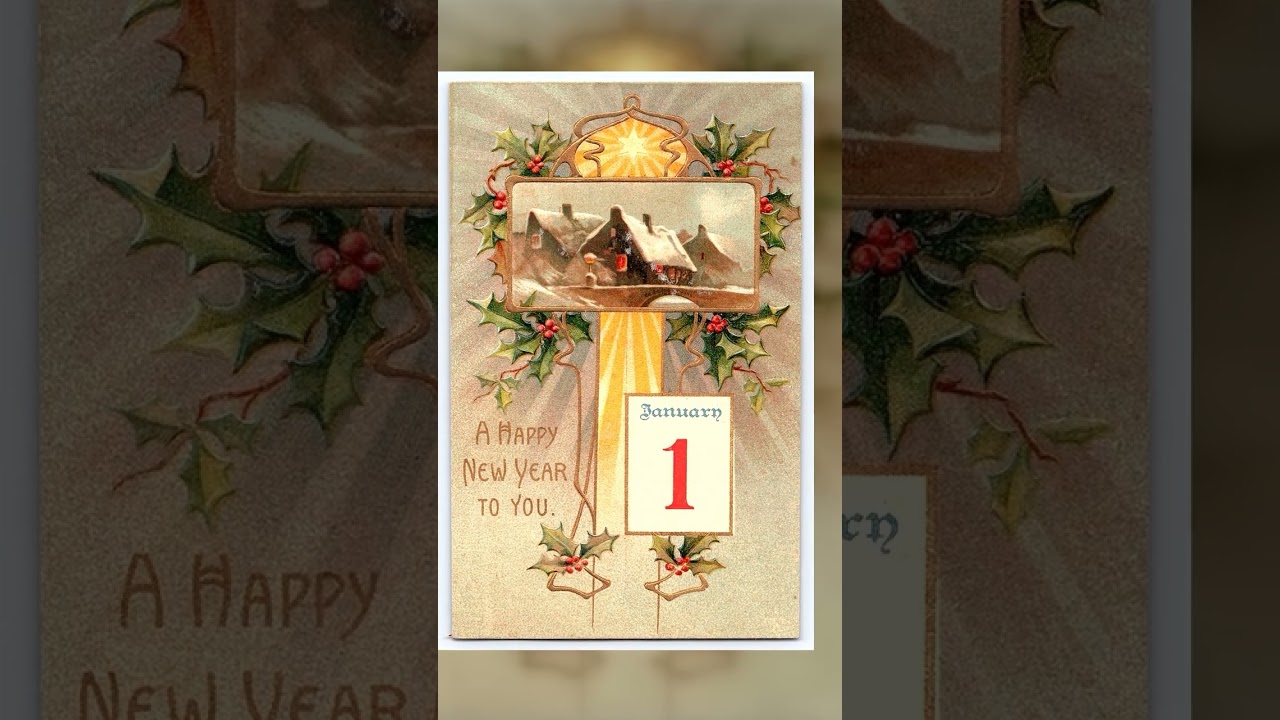 International Art Publishing Co., New Year Postcard, 1907, South Dakota Video