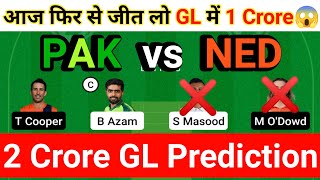 Pakistan vs Netherlands Dream11 Team | PAK vs NED Dream11 Prediction | PAK vs NED T20 World Cup 2022