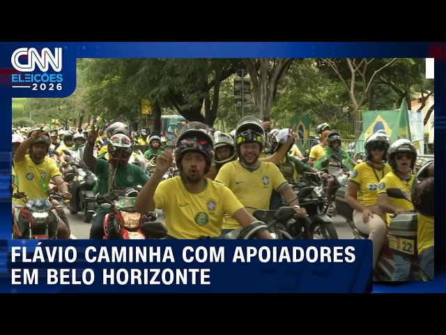 Flávio escolhe Belo Horizonte e Rio para encerrar atos de campanha | CNN AGORA