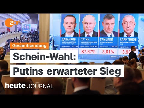 heute journal vom 17.03.2024 Wahlsieg Putins, Trump warnt vor "Blutbad", Israel-Besuch des Kanzlers