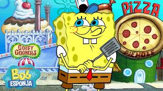 Bob Esponja | Todos os Restaurantes da Fenda do Biquíni 🌭🍝 | 45 Minutos | Bob Esponja em Português