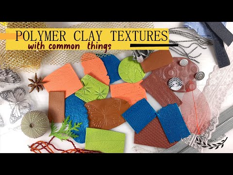 ~JustHandmade~ 17 awesome ideas creating POLYMER CLAY TEXTURES with common things & natural items