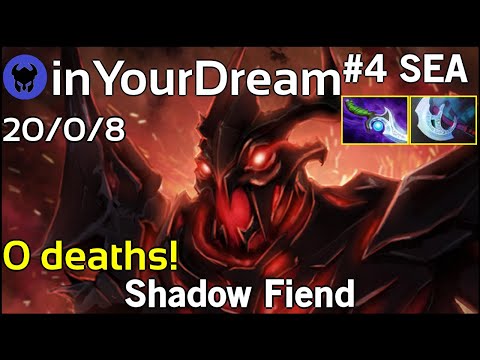 0 deaths! inYourDream [EVOS] plays Shadow Fiend!!! Dota 2 7.22