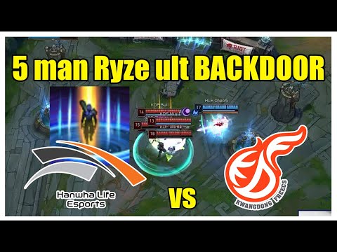 5 man ryze ult to backdoor (With korean casters screams) - LCKCL HLE vs KDF