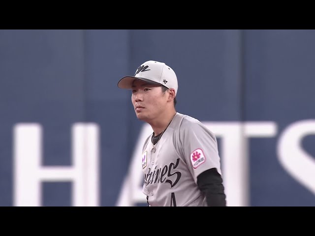 【7回裏】飛びついた!! マリーンズ・友杉篤輝 抜けそうな打球をしっかり捕球しファインプレー!! 2025年7月6日 オリックス・バファローズ 対 千葉ロッテマリーンズ