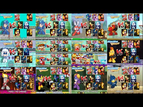 Mega Man Powered Up: All Bosses as ALL CHARACTERS (Hard/No Damage)