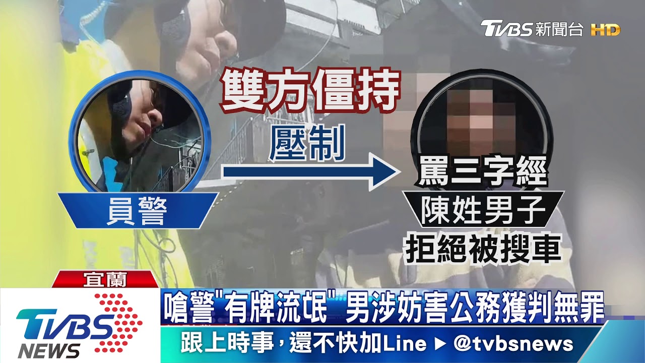 嗆警「有牌流氓」男涉妨害公務獲判無罪