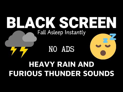 Fall Asleep Immediately to Pure Rain & Thunderstorm - Stress-Free Night, BLACK SCREEN, NO ADS