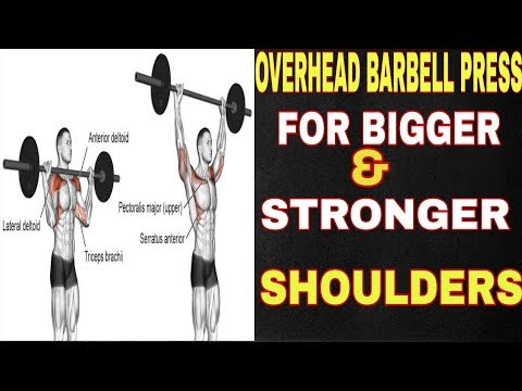 Overhead barbell press exercise in hindi 2019 | कंधों को मजबूत करने की एक्सरसाइज | big shoulders | Video
