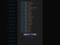 Input Type #html