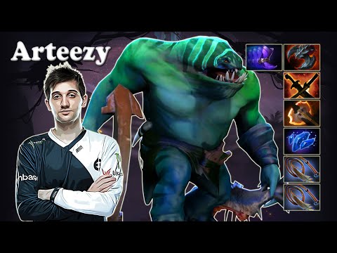 Arteezy - Tidehunter Midlane vs Gunnar Lycan, FLy Lich | Dota 2 7.30b Gameplay