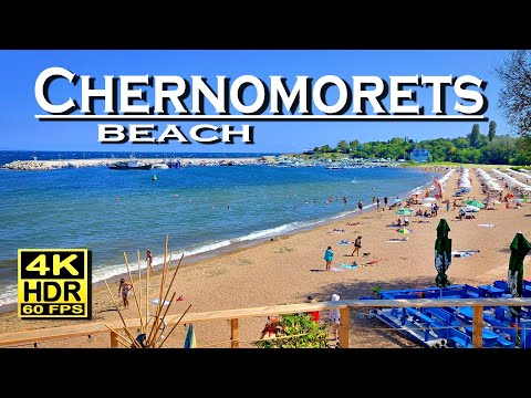 Chernomorets Beach Walk , Bulgaria in 4K 60fps HDR   Dolby Atmos 💖 The best places 👀 Walking Tour