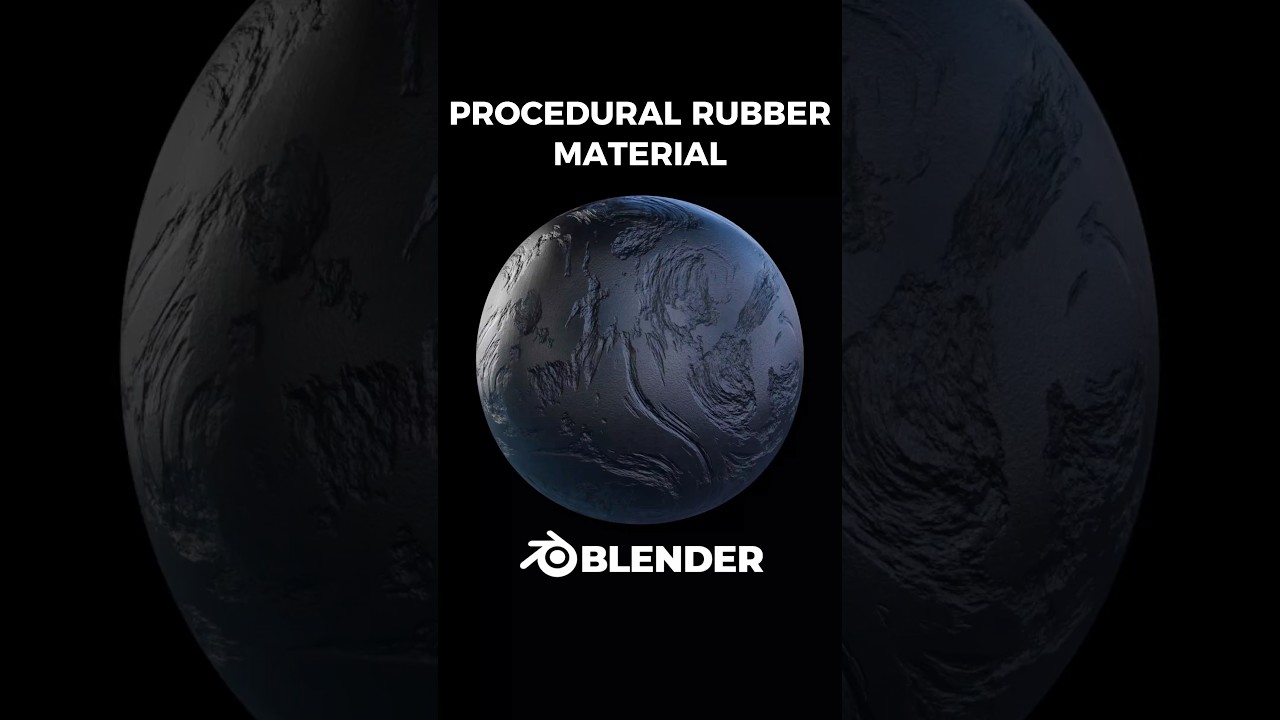 Procedural rubber material in Blender 🖤#3d #blender3d #b3d #blendermaterials #blendermaterial