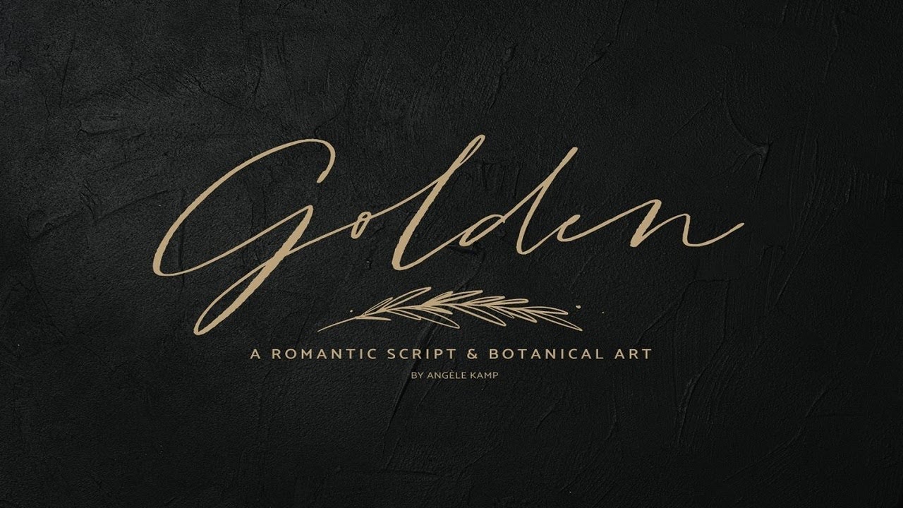 Golden, a romantic script & art Font Free Download