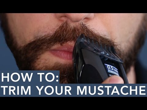 trimming beard with electric trimmer