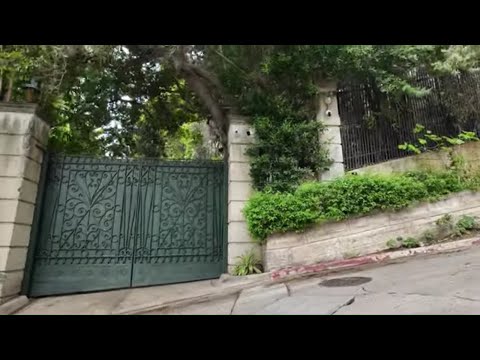 Walking by Johnny Depp's Hollywood Hills Home
