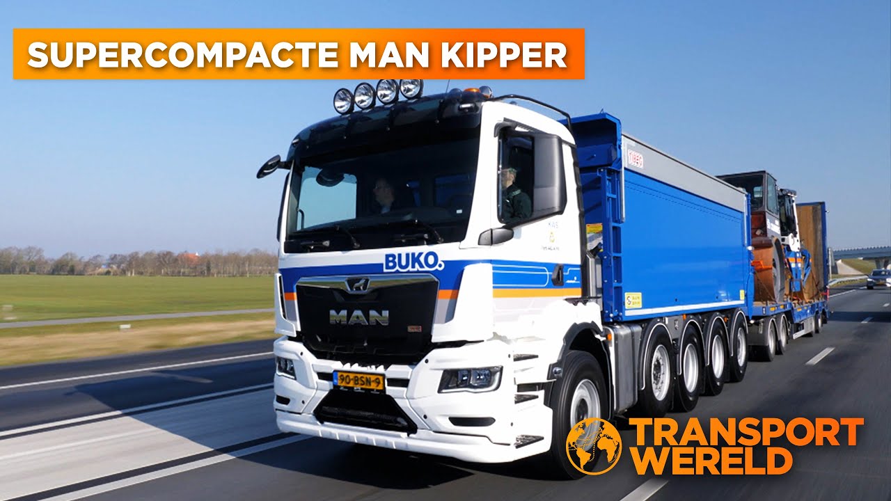 Een supercompacte MAN kipper voor het asfaltvervoer