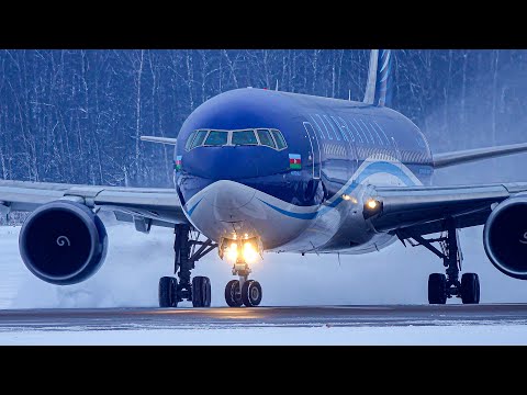 ✈️❄️WINTER DEICING, TAKEOFFS & LANDINGS 🇷🇺 Moscow Airports Plane Spotting in Russia