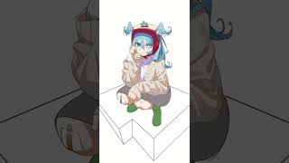 🍓可愛すぎるエリーラ！マイクラ×スプラッシュアート🎨✨ Vtuber【NIJISANJI EN】#Shorts #illustration #nijisanji