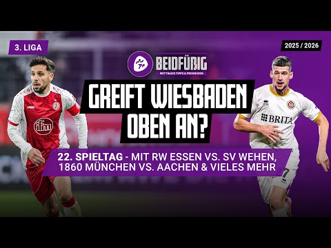 3. Liga Tipps ⚽ 22. Spieltag Prognose mit 1860 vs. Aachen, Ulm vs. Duisburg🔥 Die "Beidfüßig" Analyse