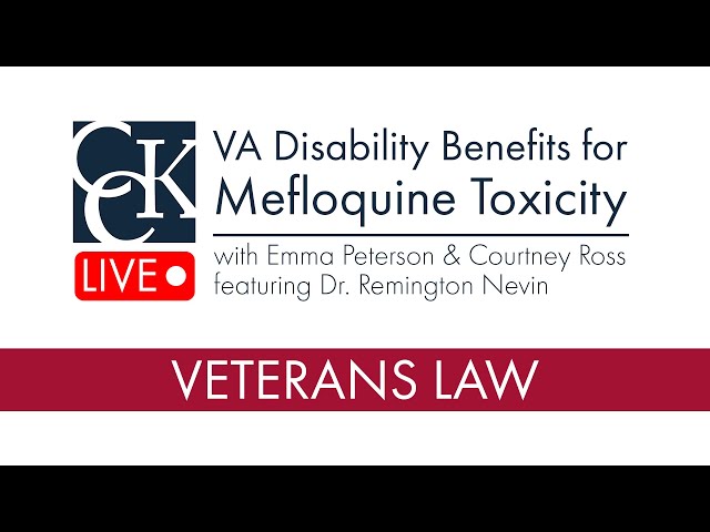 VA Disability Benefits for Mefloquine (Lariam) Toxicity