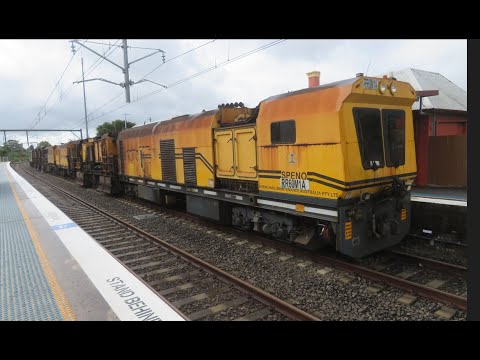 Speno rail grinder RR601MA in operation between East Richmond & Clarendon taken 11.04.2017