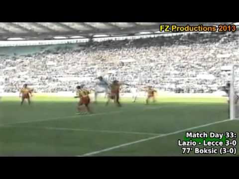 Serie A 1993 1994, day 33 Lazio   Lecce 3 0 Boksic goal)