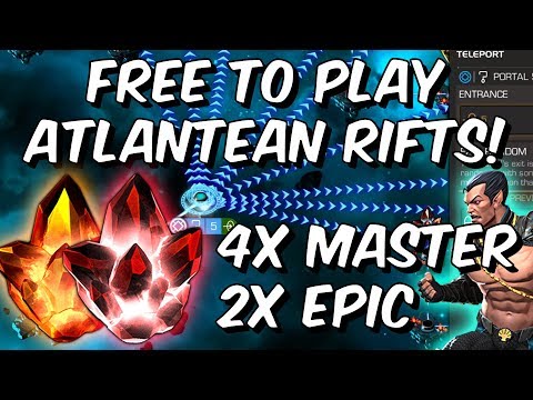 Free To Play Atlantean Rifts - 3x Master & 1x Epic!! - 5 Star Plz!! - Marvel Contest of Champions
