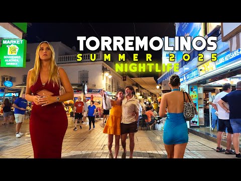 TORREMOLINOS VIBRANT NIGHTLIFE SUMMER 2025 SPAIN 🇪🇸 COSTA DEL SOL Málaga [4K]